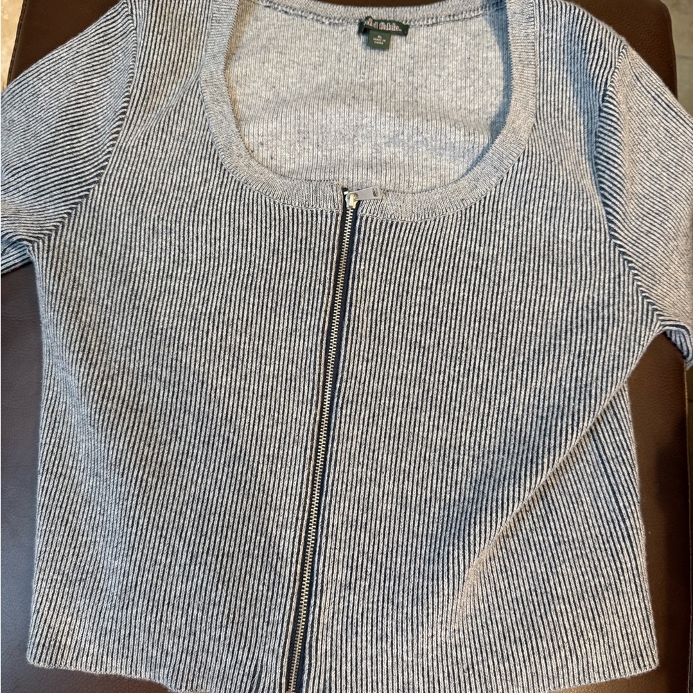 Wild Fable Gray Crew Neck Sweater with Ribbed Knit Set